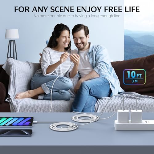 Elevate Your Charging Experience: 2-Pack 10 FT Woven USB-C Cables with 20 W Fast Charger for i Phone 16 Series & i Pad Pro – Ultimate Speed, Durability, and Compatibility for On-the-Go Power Needs