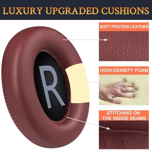 Upgrade Your Bose 700 Headphones with SOULWIT Luxurious Replacement Earpads – Premium Protein Leather & High-Density Foam for Optimal Noise Isolation and Comfort – Stylish Purple-Black Design Perfect for Audiophiles & Casual Listeners