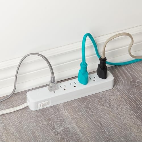 Globe Electric Designer Series 3-Outlet Power Strip in Chic Rose Finish – Stylish Surge Protector with Enhanced Compatibility and Fast Charging for Modern Homes and Offices