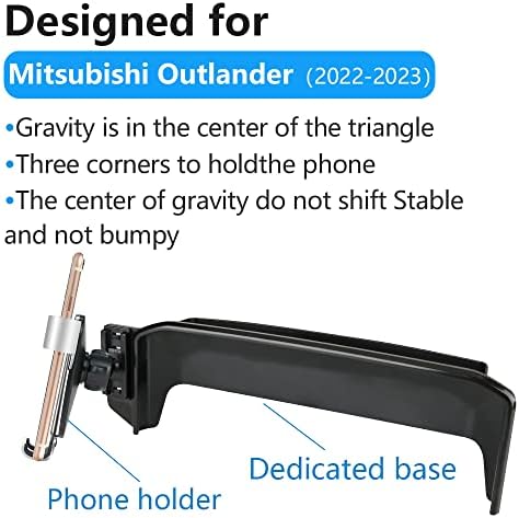 Mitsubishi Outlander 2022-2024 Car Phone Holder: Premium Dashboard Mount with Adjustable Viewing Angles, Built-in Charging, and Enhanced Smartphone Compatibility for Safe Navigation and Connectivity