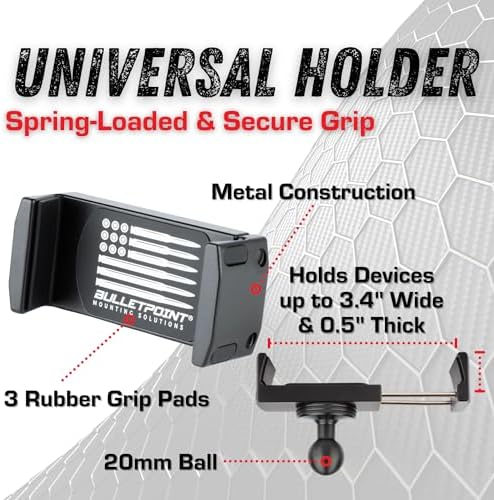 Universal Dash Mount Cell Phone Holder for i Phone & Android – 20 mm Ball Attachment for Enhanced Versatility and Safety While Driving – Adjustable Viewing Angles for Optimal Navigation and Hands-Free Communication – Durable, Sleek Design Fits Any Vehicle Interior – Easy Installation, No Dashboard Damage – Elevate Your Driving Experience with This Essential Automobile Accessory