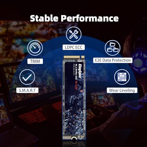 Revitalize Your Computing Experience with King Spec 256 GB M.2 NVMe SSD – Blazing Fast Speeds Up to 2400 MB/s, High-Performance Internal Solid State Drive for Desktops and Laptops, Enhanced 3 D NAND Technology for Reliability and Efficiency