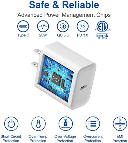 10 Ft i Phone Fast Charger 2-Pack – 20 W Super Fast Charging Cables for i Phone 14/13/12/11 Pro Max, Plus, Mini, and i Pad – Enhanced Durability, Flexibility, and Rapid Power Delivery for Ultimate Convenience