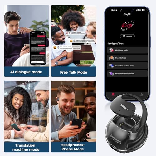 Transform Your Communication Experience with MINISO X15 PRO AI Translation Earbuds – Cutting-Edge Bluetooth 5.4 Open Ear Headphones Offering Seamless Conversations in 148 Languages. Engineered for Adventurers, These IPX5 Waterproof Earbuds Provide Unmatched Durability and Stability in Any Environment. Designed with Secure Earhooks for All-Day Comfort, Revel in Superior Sound Quality Whether Traveling or Engaging in Business Meetings. Harness Advanced AI Technology for Instant Language Translation, Ensuring Crystal Clear Audio and Effortless Connectivity. Ideal for the Modern Traveler, Business Executive, or Language Enthusiast, the MINISO X15 PRO Merges Stylish Design with High Performance. Enjoy Wireless Freedom While Staying Engaged in Every Interaction, Making Your Daily Adventures More Dynamic and Enjoyable. Experience the Ultimate Fusion of Practicality and Elegance with MINISO’s Innovative Earbuds – The Perfect Companion for Forward-Thinking Individuals Seeking a New Level of Communication Excellence.