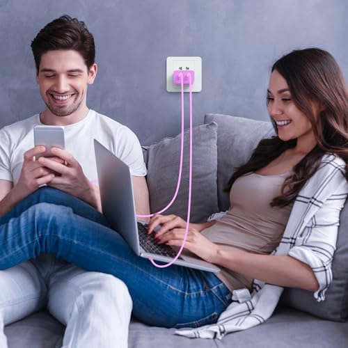 Dual-Port 45 W USB-C Wall Charger for Samsung Galaxy S25/S24 Ultra – Super Fast Charging with 2-Pack 6.6 ft Cables, PD 3.0 & PPS Technology for Enhanced Compatibility and Performance – Ideal for Mobile Professionals and Families