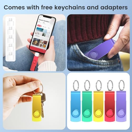 Elevate Your Data Storage with Wooolken’s 128 GB USB 3.0 Flash Drive 2-Pack – High-Speed, Versatile USB-C Adapter Included, Sleek Swivel Design, Perfect for Photos, Videos, and Presentations