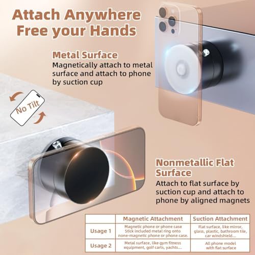 SEVENKA 360-Degree Magnetic Car Phone Holder: Universal Adjustable Mount for Hands-Free Navigation with Secure Windshield Suction – Compatible with i Phone & Samsung for Enhanced Road Safety and Optimal Viewing Angles