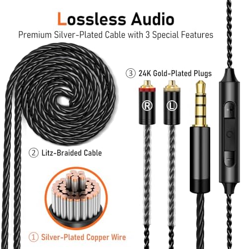 Unleash Exceptional Sound Quality with Vibes 202 MC USB-C Wired Earbuds: Premium Hi-Fi Audio, Advanced Noise Isolation, Ergonomic Comfort for i Phone 15/16 – Built-In Microphone for Effortless Communication & Durable Silver-Plated Cable – Includes Portable Case for On-the-Go Convenience