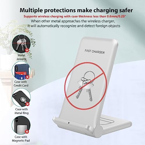 Innovative Dual Device Wireless Charging Stand – 20 W Fast Charge for i Phone 16/16 Pro/15/14/13/12/X & Air Pods, Portable Foldable Induction Station for Samsung, Pixel, LG, Xperia – Hassle-Free Plugless Design for Effortless On-the-Go Power Management