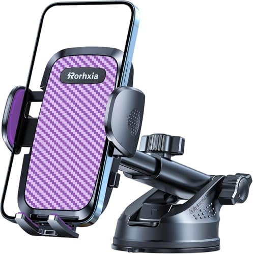 3-in-1 Phone Holders for Your Car [2025 Most Stable and Flexible Suction Cup] Vent Dashboard Windshield Cell Phone Car Mount Fit for iPhone, Samsung, All Phone – Enhanced Compatibility and Speed