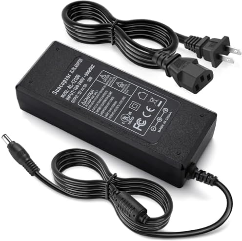 120 W 12 V AC to DC Power Supply Adapter – Reliable Transformer for LED Strip Lighting, CCTV Surveillance Systems & 3 D Printing – Versatile Dual Connector Options (5.5 x 2.5 mm & 5.5 x 2.1 mm) – Global Voltage Compatibility (100-240 V) with Enhanced Safety Features for Superior Device Performance