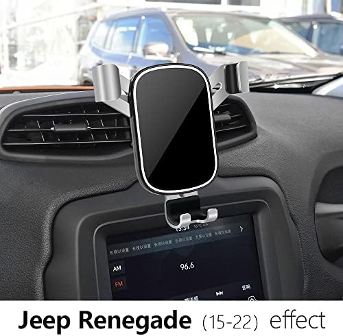 LUNQIN Jeep Renegade Phone Holder 2015-2023 | Premium Auto Smartphone Mount with 360° Rotation, Built-in Charger & Universal Compatibility | Enhance Navigation & Safety for Off-Road Adventures | Must-Have Interior Accessory for Hands-Free Driving