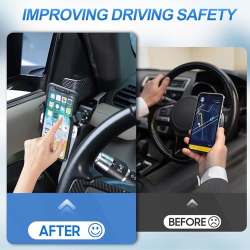 Phone Holder Compatible with Land Rover Defender 90 110 130 2020-2023, 360° Adjustable Dash Left Side Phone Mount Holder for All Smartphones (Style B) – Enhanced Compatibility and Speed