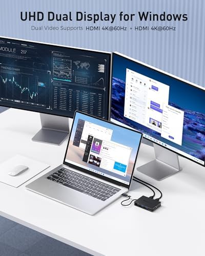 Elevate Your Connectivity with the Cable Matters 8-in-1 USB C Hub Multiport Adapter – Dual 4 K@60 Hz HDMI, 140 W Power Delivery, and Gigabit Ethernet for Unmatched Performance. Experience Lightning-Fast 10 Gbps Data Transfers with 2 USB-C and 1 USB-A 3.2 Ports, Perfectly Crafted for Seamless Device Integration. Ideal for Professionals Demanding Reliable Connectivity and Exceptional Visuals, This Compact Hub Supports One External Display on Mac OS, Making It Your Ultimate Travel Companion for Enhanced Efficiency and Power Management. Redefine Your Workspace Today!