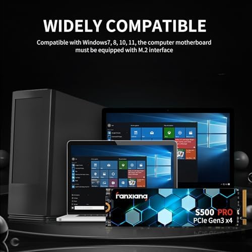 Experience Lightning-Fast Performance with the S500 Pro 256 GB NVMe SSD – High-Speed M.2 PCIe Gen3 x4 Solid State Drive for Enhanced Computing Efficiency, Blazing Read Speeds Up to 3200 MB/s, Ideal Upgrade for Laptops and Desktops, Featuring Reliable SLC Cache and 3 D NAND TLC Technology for Superior Data Management – Transform Your Workflow with Seamless Multitasking and Quick Load Times Today!