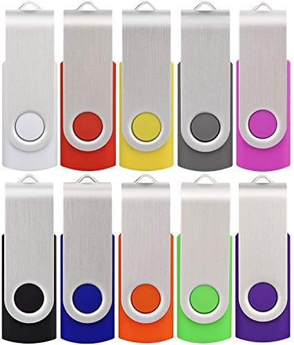 Maximize Your Data Storage with Our 10-Pack of 16 GB Swivel USB Flash Drives – Multi-Color Memory Sticks with LED Indicators for Fast File Sharing and Reliable Backup Solutions, Perfect for On-the-Go Professionals and Students