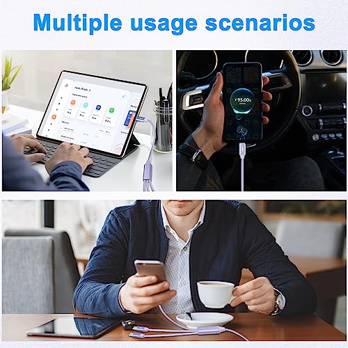 Ultimate 66 W USB C to USB C Splitter for Fast Charging and Data Transfer – 1.5 M Multi-Device Charger Cord for Laptops, Tablets, and Phones – Enhanced Durability and Compatibility for Streamlined Power Solutions