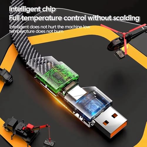 4-in-1 Supercharging Cable for Apple Devices – High-Speed USB-C & Type-C Charging Solution with Durable Spring Wire Design for Mac Book, i Pad, i Phone – Portable Multi-Functional Charging Accessory for Effortless Power Delivery