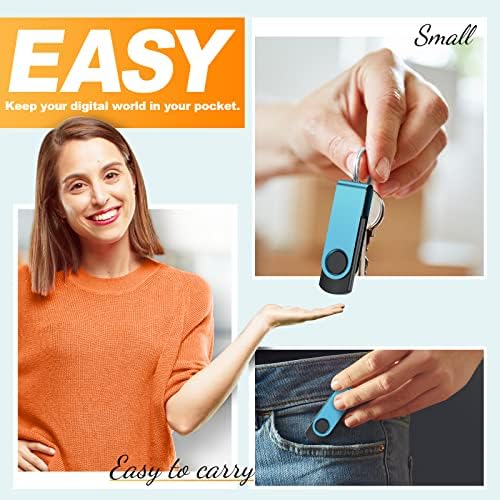 Kepmem 10-Pack 2 GB USB Flash Drives – Versatile Swivel Thumb Drives with Enhanced Compatibility, Ideal for Quick File Transfers and Backups, Assorted Colors for Personalized Style – Perfect Portable Pen Drive Solution for Students and Professionals