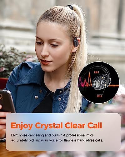 Experience Limitless Sound with truefree O1 Open Ear Headphones – Bluetooth 5.3 Wireless Earbuds Featuring 16.2 mm Drivers for Immersive Stereo, Noise-Cancellation Mic for Crystal-Clear Calls, 45 Hours Playtime, Perfect for Active Lifestyles and Sports Enthusiasts