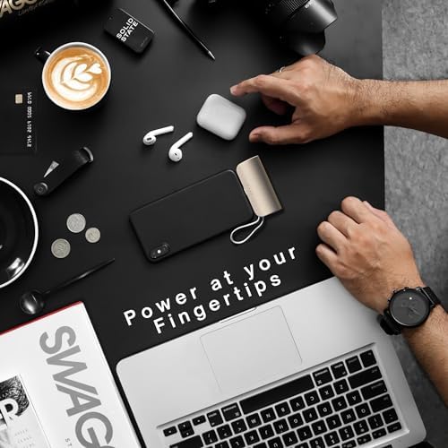 Ultra-Compact 5000 m Ah Fast Charging Power Bank with Dual Ports – Essential Mini Charger for i Phone and Type-C Devices with Built-In Kickstand – Travel-Friendly Power Solution for Samsung, Google, and Android Smartphones – Engineered for Optimal Performance and Portability