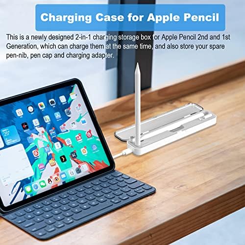 Maximize Your Apple Pencil’s Potential with the Are Me 2 in 1 Magnetic Wireless Charging Case – Ultimate Compatibility for 1 st & 2 nd Gen, Portable Storage Solution for Seamless On-the-Go Creativity and Enhanced Charging Speed