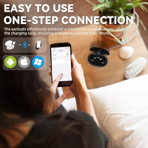 Ultra-Thin Bluetooth 5.3 Sleep Earbuds for Side Sleepers – Ergonomic Wireless Headphones with Noise-Canceling Technology, 6-Hour Battery Life, and Stylish Deep Green Finish – Perfect for Sleep, Meditation, and Relaxation