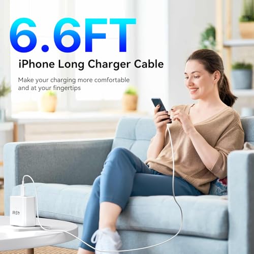 High-Speed 45 W USB-C Wall Charger for i Phone 16 Pro Max – Includes 6 FT Long Charging Cable for Ultimate Flexibility and Rapid Power Boost – Perfect for i Phone 16 Series & Samsung S24 – Compact Design with Advanced Safety Features