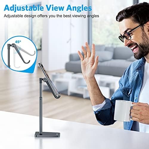 Cell Phone Stand, OMOTON Adjustable Angle Height Desk Phone Dock Holder for iPhone SE 2/11 / 11 Pro/XS Max/XR, Samsung Galaxy S20 / S10 / S9 / S8 and Other Phones (3.5-7.0-Inch), Rose Gold – Enhanced Compatibility and Speed