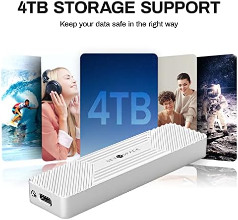 Ultra-Fast M.2 SSD Enclosure – Supports NVMe 10 Gbps & SATA 6 Gbps | USB 3.1 Gen 2 with 5.9″ Cable | Versatile for 2230, 2242, 2260, 2280 SSDs | Enhanced UASP Performance | Durable Design for Optimal Heat Dissipation | Perfect for Upgrading Laptops & Portable Storage Solutions