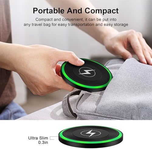 Revolutionary 15 W Fast Wireless Charger Pad for Motorola Edge, Razr 2025/2024, Moto G Stylus/Power 2024, and Galaxy S24/S23/S22 – Ultimate Convenience with QC Adapter for Rapid Charging Efficiency and Superior Device Compatibility