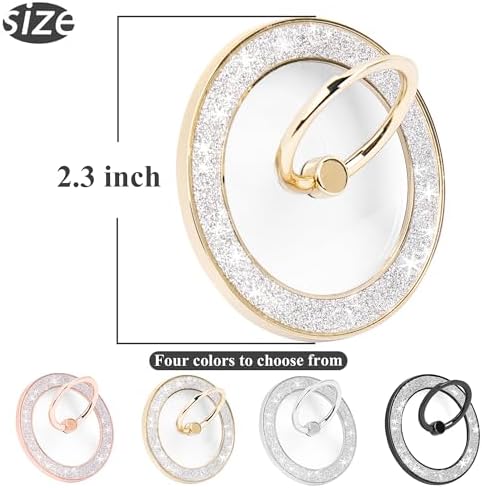 LIZIMANDU Mag Safe Magnetic Phone Holder – Rose Gold Finger Ring Stand for i Phone 15 Pro Max/Plus and Compatible Smartphones – Stylish Grip with 360-Degree Rotation, Effortless Installation, Wireless Charging Ready, Durable Accessory for Everyday Functionality and Fashion