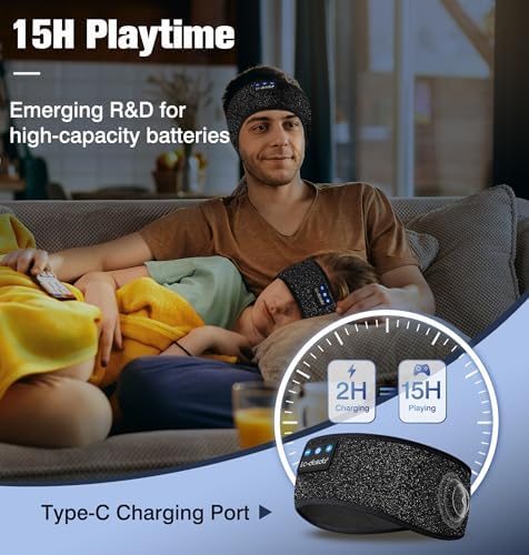 Bluetooth Sleep Headphones with Integrated Sleep Mask – Ultimate Wireless Earbuds for Peaceful Nights and Active Days | Perfect for Travel, Meditation, and Workouts – Superior Comfort and Sound Quality for Insomnia Relief and Focused Relaxation