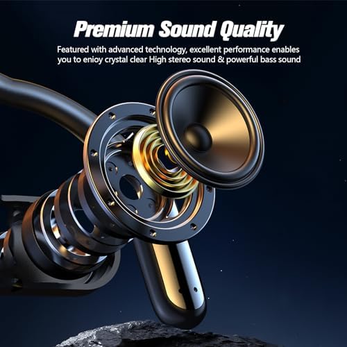 Revolutionary Open-Ear Bone Conduction Bluetooth 5.4 Earbuds – Ultra-Light Wireless Headphones for Active Lifestyles – Sweat-Resistant, Ergonomic Design Perfect for Jogging, Cycling & Commuting – Experience Immersive Sound Quality with Extended Battery Life & Universal Compatibility for All Devices