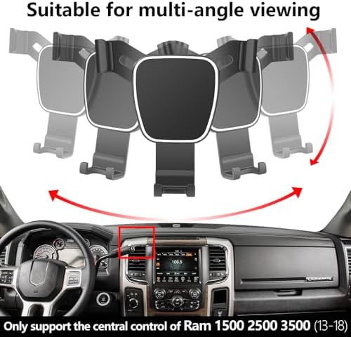 Dodge Ram 1500 & 2500 Premium Car Phone Holder (2019-2025) – Secure Touchscreen Mount for 5 & 8.4 Inch Displays – Enhance Driving Safety with Adjustable Viewing Angles – Durable Mobile Cradle for Effortless Navigation and Hands-Free Use