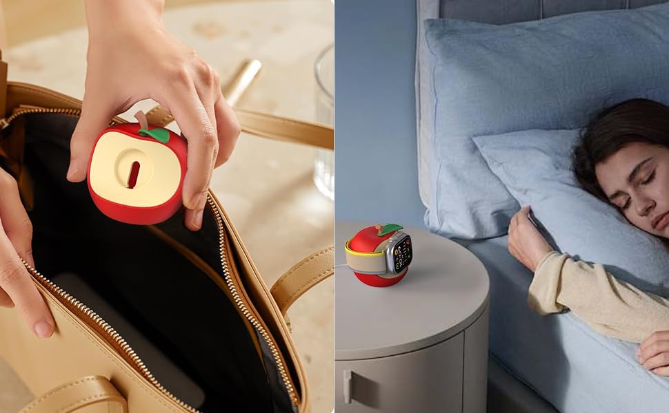 Sleek Magnetic Charging Dock for Apple Watch – Ultra-Fast Portable Charger Stand Compatible with All Models – Stylish Nightstand Display Enhances Your Smartwatch Experience for Home and Travel Use