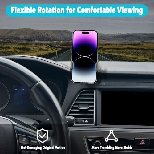 Hyundai Sonata 2015-2017 Car Phone Holder – Universal Mount for 4.7-7” Devices, Thick Case Compatible, 360-Degree Rotation, Effortless Installation – Premium Vehicle Accessory for Safe Navigation and Hands-Free Use