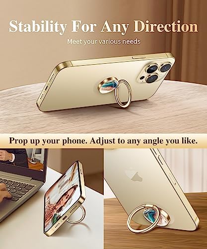 GVIEWIN Stylish Marble Phone Ring Holder with 360° Rotation for Ultimate Grip and Kickstand Functionality – Compatible with i Phone 16 Pro Max, 15 Plus, 14, 13, 12 Series & Galaxy S25/S24 Ultra – Elegant Flowing Sakura Design for Enhanced Safety and Usability