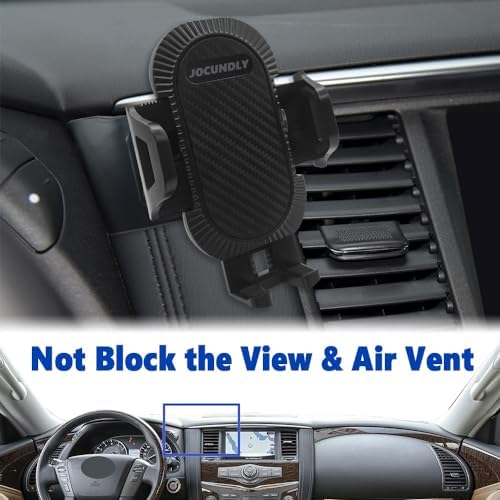 Nissan Armada Phone Mount for 2017-2020 Models – Thick Case Compatible Car Cradle for Safe Navigation – 360-Degree Adjustable Air Vent Holder for All Smartphones – Ultimate Convenience and Stability on the Road
