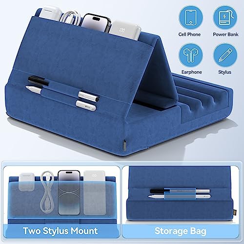 Revolutionize Your Tablet Experience with the KDD Foldable Pillow Holder – Ergonomic Lap & Bed Stand for i Pad Pro, Galaxy Tab, and E-Readers – Ultimate Comfort with Built-In Accessory Pocket & Stylus Mount – Lightweight, Durable Design for Effortless Portability and Posture Improvement