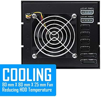 Kingwin Universal Hot Swap Mobile Rack for 2.5” & 3.5” SSD/HDD – Effortless Internal Tray-Less SATA Hard Drive Backplane Enclosure with 6 Gbps Support for SATA I/II/III & SAS I/II – Ultimate Flexibility and Enhanced Data Transfer Speed for Efficient Storage Management