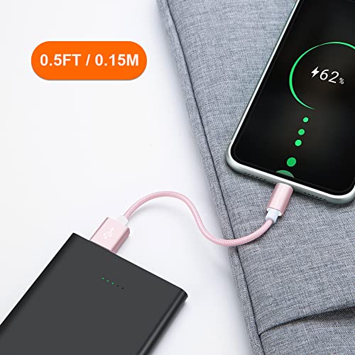 Compact 15 cm MFi Certified Lightning Charging Cable for i Phone & i Pad – Fast Charge Compatibility with i Phone 14/14 Pro Max/13/12/12 Pro/11/X/XR/8/8 Plus/7/6 S/6/SE – Durable & Travel-Friendly USB to Lightning Cable for On-the-Go Power Solutions – Premium Quality Design for Enhanced Performance and Reliability