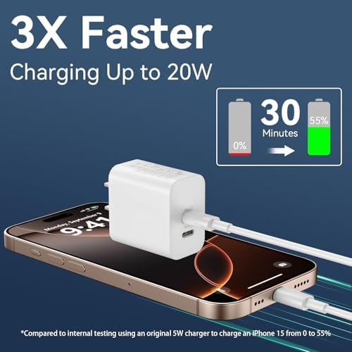 20 W Dual-Port USB-C Fast Charger with 6.6 FT Cable – Ultimate Power Solution for i Phone 15/16 Pro Max & Android Devices – Efficient Travel Companion Designed for rapid charging, this 20 W Dual-Port USB-C Charger ensures your i Phone 15/16 Pro Max and Android devices stay powered up with maximum efficiency. Featuring a generous 6.6 FT USB-C to C cable, this charger eliminates the inconvenience of short cords while allowing you to multitask with ease. Its dual-port design offers the ability to charge two devices simultaneously, making it ideal for busy professionals and frequent travelers. Enjoy broad compatibility across multiple Apple and Android devices, ensuring versatility for all your charging needs. The compact and lightweight structure of this charger enhances portability, making it an essential accessory for your on-the-go lifestyle. Built with high-quality materials, this charger prioritizes durability and safety, giving you peace of mind while delivering fast charging performance. Elevate your charging routine and stay connected wherever life takes you with this indispensable charging solution.