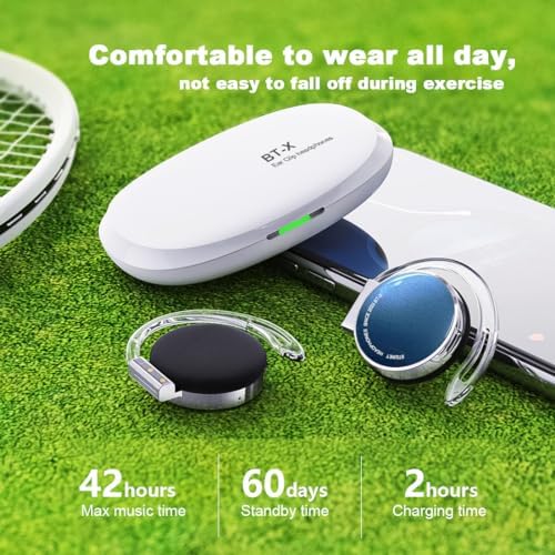 Premium Open-Ear Bluetooth Headphones V5.3 – Secure Fit Sports Audio with Advanced Noise Cancellation, Long Battery Life, and Universal Compatibility for Fitness, Commuting, and Everyday Use