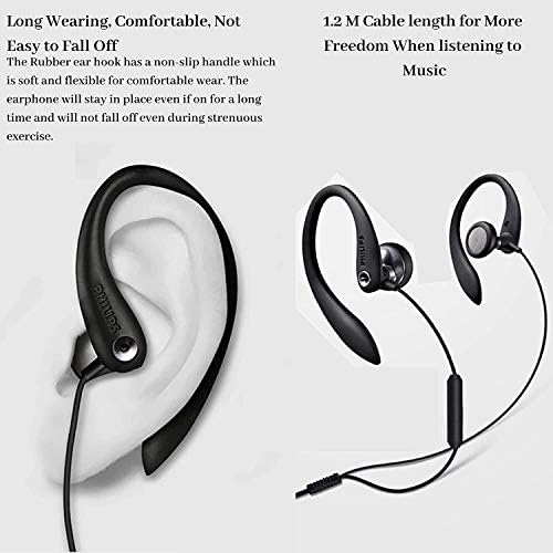 Philips Ergonomic Over-Ear Sport Earbuds with Microphone – Premium Sound Quality for Runners and Gym Enthusiasts, Sweat-Resistant Design for Ultimate Comfort and Stability During Workouts
