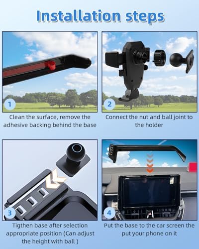 Upgrade Your Toyota Tundra or Sequoia Driving Experience with the 360° Rotating Mag Safe Phone Holder – Premium Dashboard Mount Designed for 2020-2025 Models, Ensures Safety, Accessibility, and Sleek Aesthetics Without Air Vent Obstruction