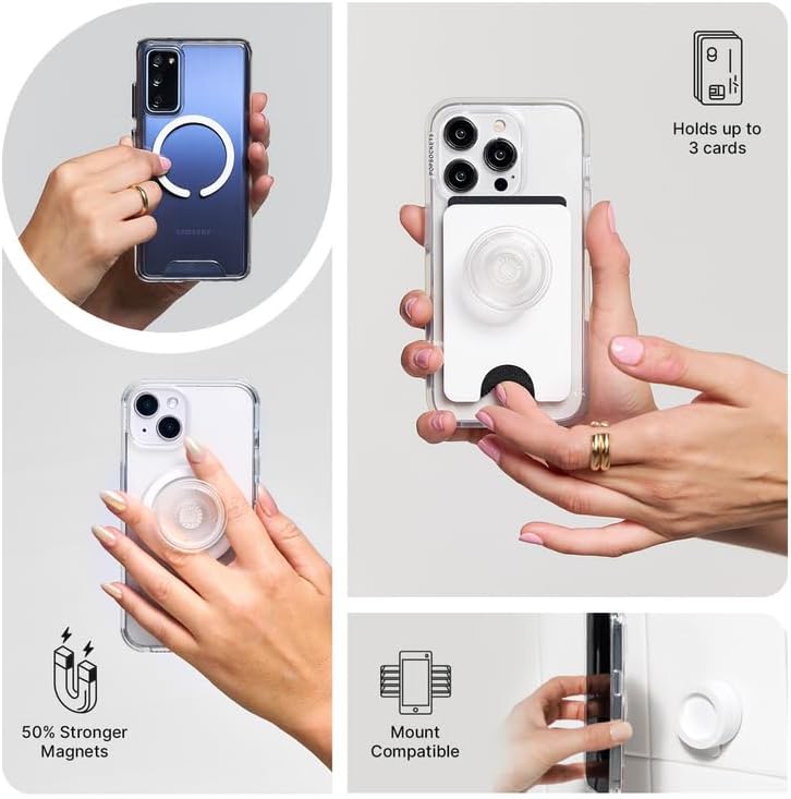 Transform Your Mobile Experience with the Butterfly Pea Blue Pop Sockets Phone Wallet – Stylish Grip, Mag Safe Integration, and Wireless Charging Ready Card Holder for Ultimate Convenience on the Go