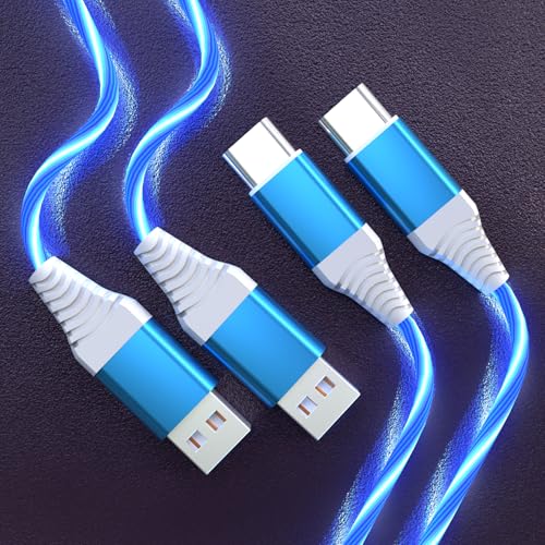 Illuminate Your Charging Experience: Premium 78-Inch Light Up USB C Charging Cable with 3 A Fast Charging Capability – Universal Compatibility for i Phone 16/15/Pro/Plus/Pro Max, Galaxy S24/S23/S22/S21/S20, i Pad, Pixel & More – Durable, Stylish LED Indicator for Nighttime Visibility and Enhanced Convenience