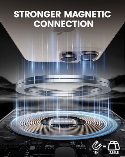 Ultra-Slim Magnetic Wireless Power Bank 5000 m Ah – Fast Charging Solution for i Phone 16/15/14/13/12 Models, Effortless Connectivity with Mag Safe Technology, Lightweight and Portable Battery Pack for On-the-Go Charging, Enhanced Safety Features for Worry-Free Use