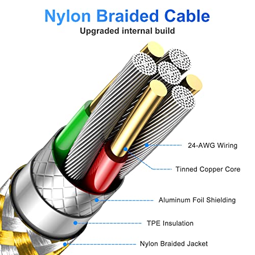 Ultimate i Phone Charger Cord Set – 4 Pack (1.5/3/6/6 FT) | MFi Certified Lightning Cables for Fast Charging | Compatible with i Phone 13, 12 Pro Max, Mini, 11 Pro, XS, XR, X, 8, 7 Plus, 6 s, 6 SE (2020), i Pad, i Pod | Durable Nylon Braided Design for Tangle-Free Convenience | Elevate Your Charging Experience with Enhanced Compatibility and Speed